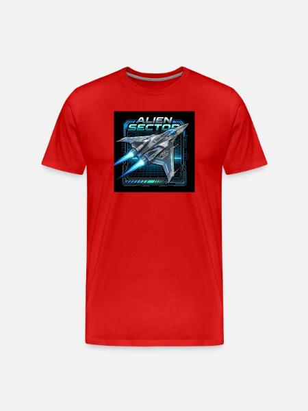 Alien Sector Nebula Fighter - Men's Premium Organic T-Shirt - red