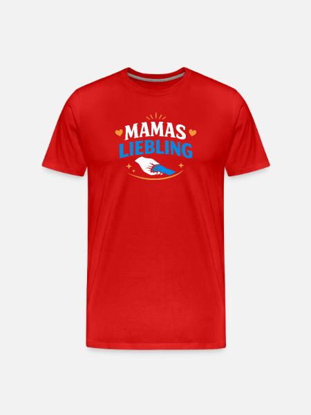 MamasLiebling – Herzhand Connection - Men's Premium Organic T-Shirt - red