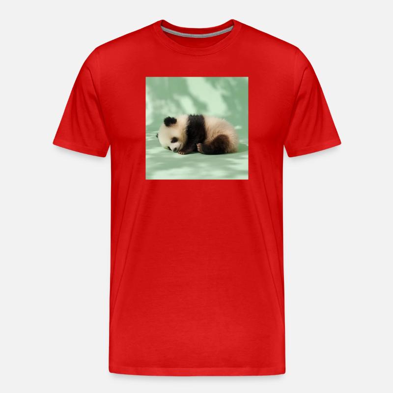 264 Pandas - Männer Premium Bio T-Shirt - Rot