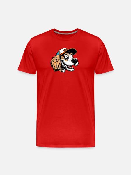 Cool Goofy Dog - T-shirt bio Premium Homme - rouge