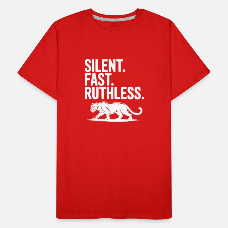 Silencieux. Vite. Impitoyable. T-shirt bio Premium Homme