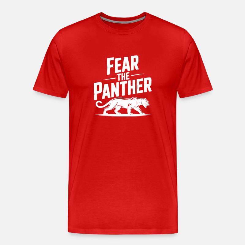 Fürchte den Panther - Männer Premium Bio T-Shirt - Rot