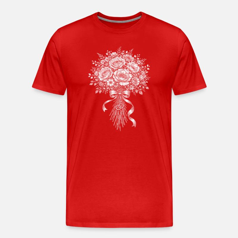 Bouquet de mariée - T-shirt bio Premium Homme - rouge