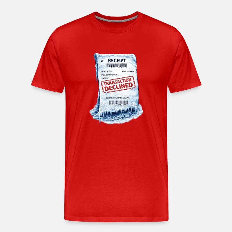 Eingefrorene Quittung: Abgelehnte Transaktion - Männer Premium Bio T-Shirt - Rot