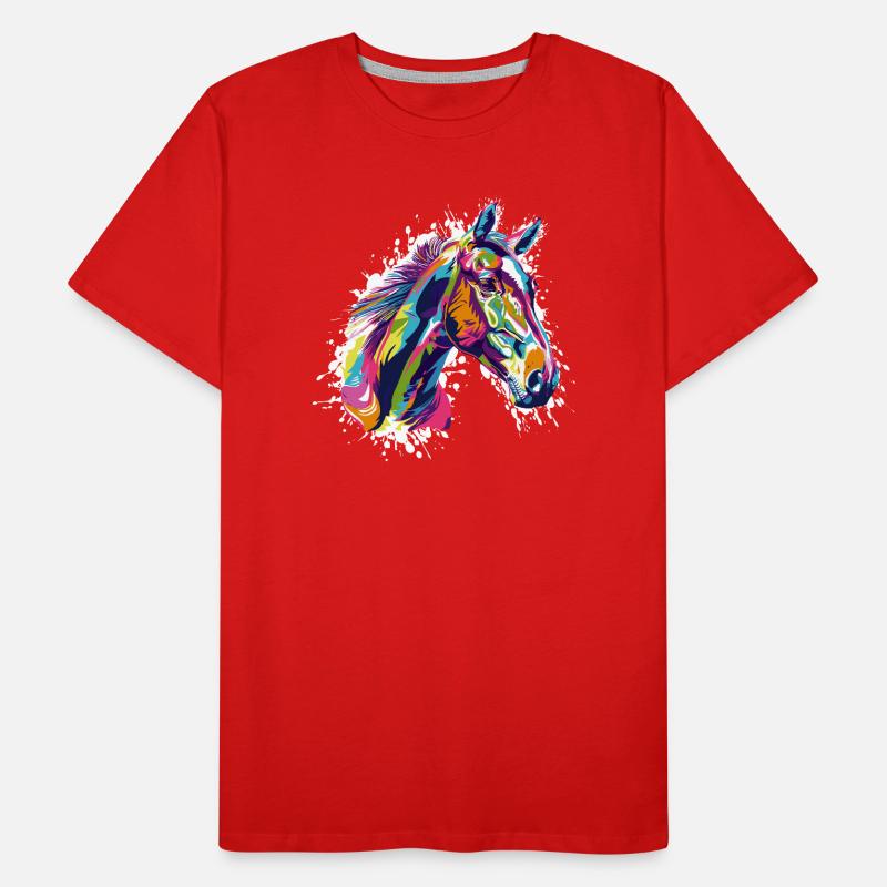 Pferd Männer Premium Bio T-Shirt