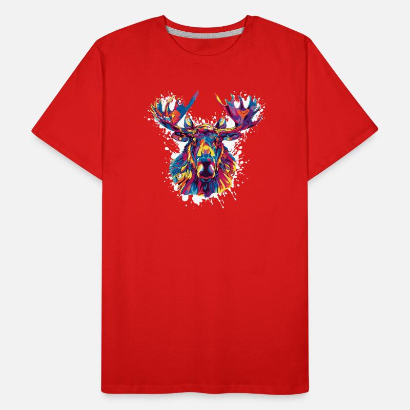 Deer Deer Paint Blobs Men's Premium Organic T-Shirt