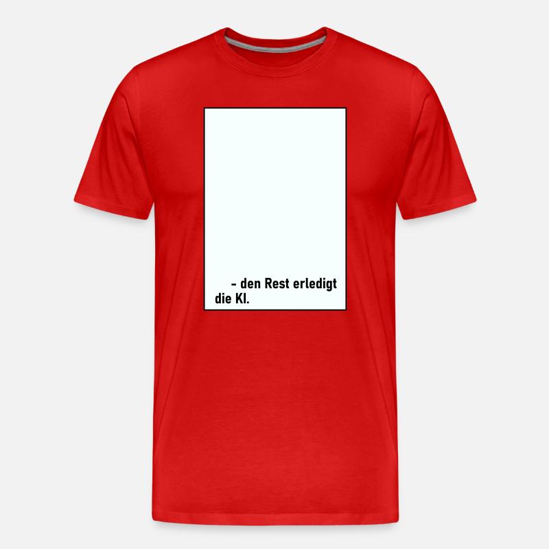 Rest KI - Männer Premium Bio T-Shirt - Rot