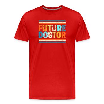 Vétérinaire Médecine vétérinaire Vétérinaire - T-shirt bio Premium Homme - rouge - Devant - Damien (186cm)