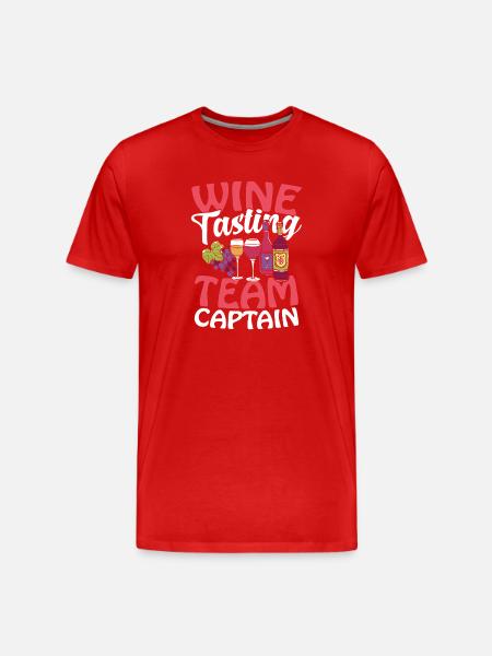 Wine Tasting Team Captain - Men's Premium Organic T-Shirt - red
