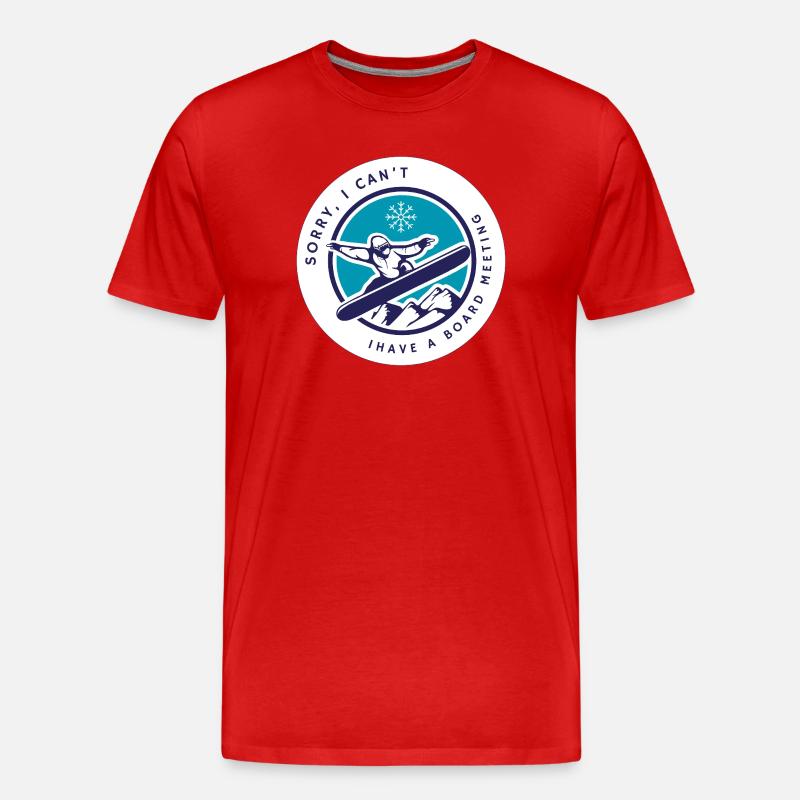Snowboarding Board Meeting - Männer Premium Bio T-Shirt - Rot