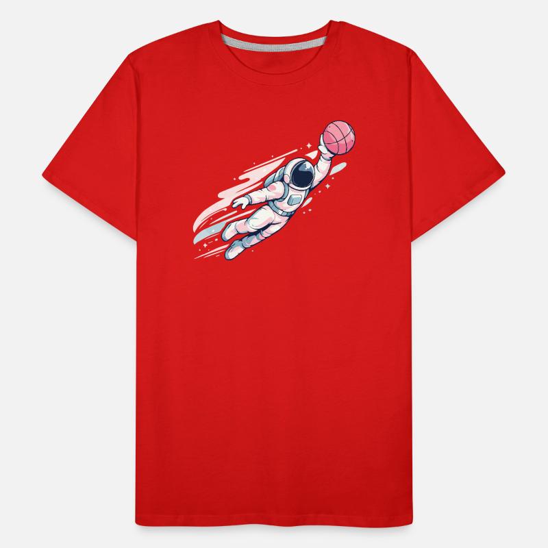 Conception de dunks spatiaux de basketball des astronautes T-shirt bio Premium Homme