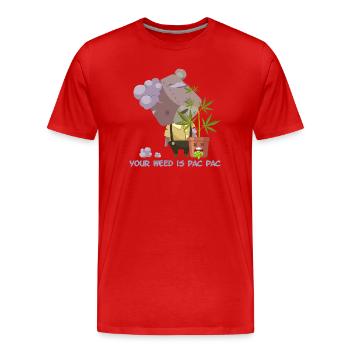 Your weed is pac pac - Men's Premium Organic T-Shirt - red - Front - Damien (186cm)