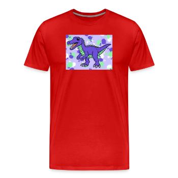 Baryonyx Dino - Männer Premium Bio T-Shirt - Rot - Vorne - Damien (186cm)