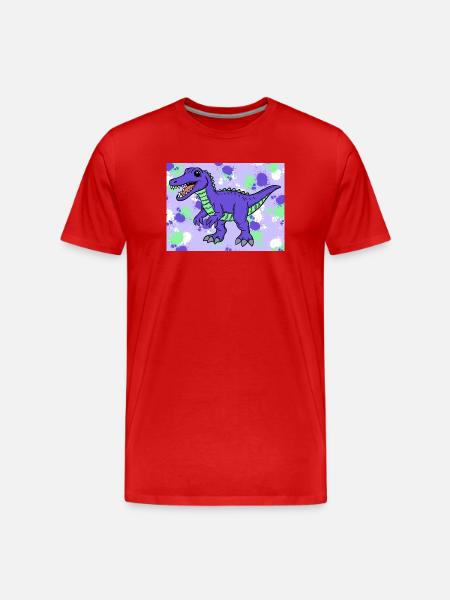 Baryonyx Dino - Männer Premium Bio T-Shirt - Rot