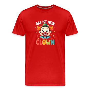 Déguisement de clown de carnaval Carnaval Carnaval - T-shirt bio Premium Homme - rouge - Devant - Damien (186cm)
