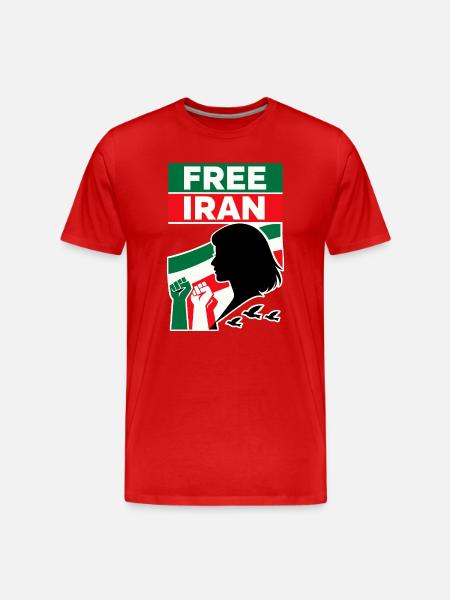 Iran libre - T-shirt bio Premium Homme - rouge