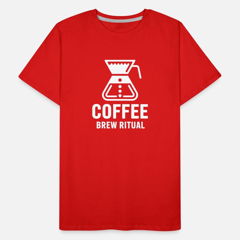 Rituel de l’infusion de café Verser sur le kaffee T-shirt bio Premium Homme