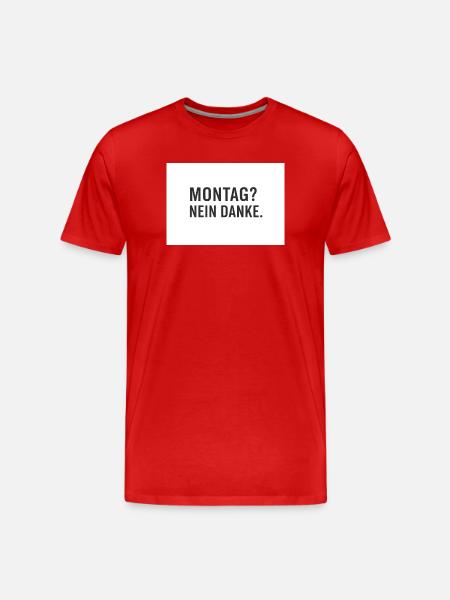 Lundi? Non merci. - T-shirt bio Premium Homme - rouge