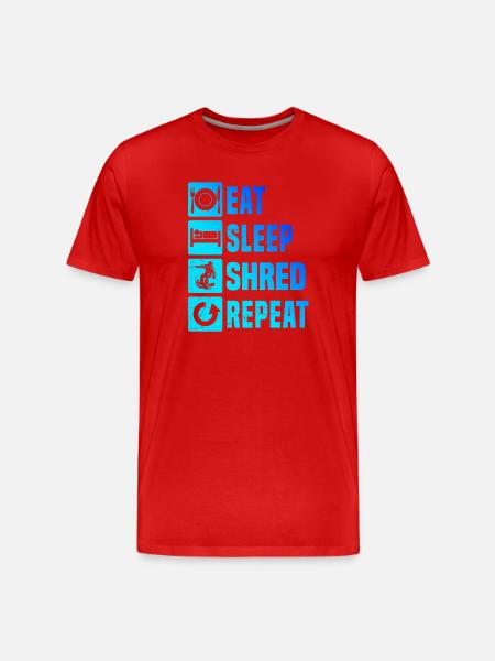 Conception compacte de snowboard pour snowboard - T-shirt bio Premium Homme - rouge