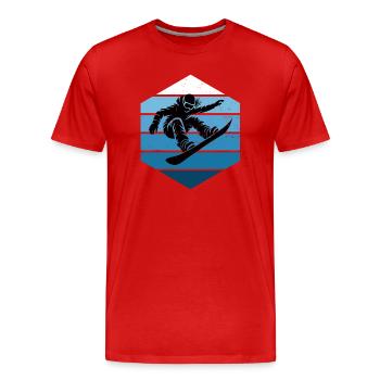 Snowboard Love to Dress Up for Women - Men's Premium Organic T-Shirt - red - Front - Damien (186cm)
