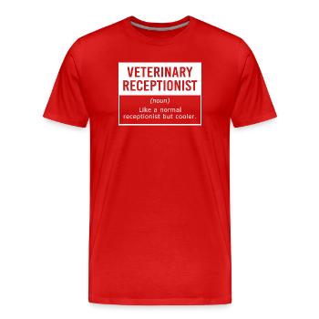 Veterinär Sekretärin Tierarzt Rezeptionist - Männer Premium Bio T-Shirt - Rot - Vorne - Damien (186cm)