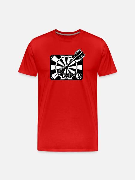 Dart,Darts,DARTS - Männer Premium Bio T-Shirt - Rot