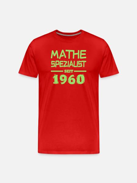 Math 1960 - Men's Premium Organic T-Shirt - red