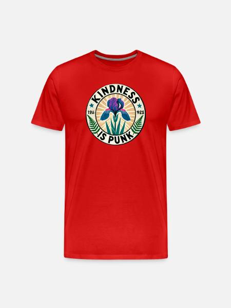 Freundlichkeit ist Punk-Iris-Patch - Männer Premium Bio T-Shirt - Rot