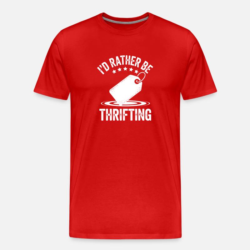 I'd Rather Be Thrifting - Men's Premium Organic T-Shirt - red