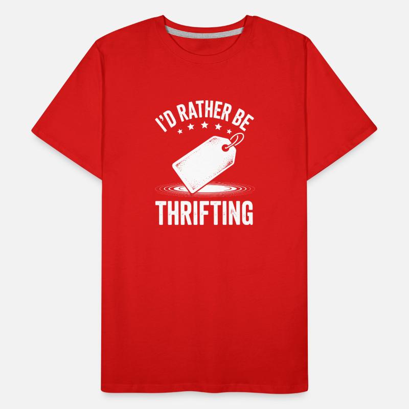 Ich würde lieber im Secondhand-Geschäft sein Männer Premium Bio T-Shirt