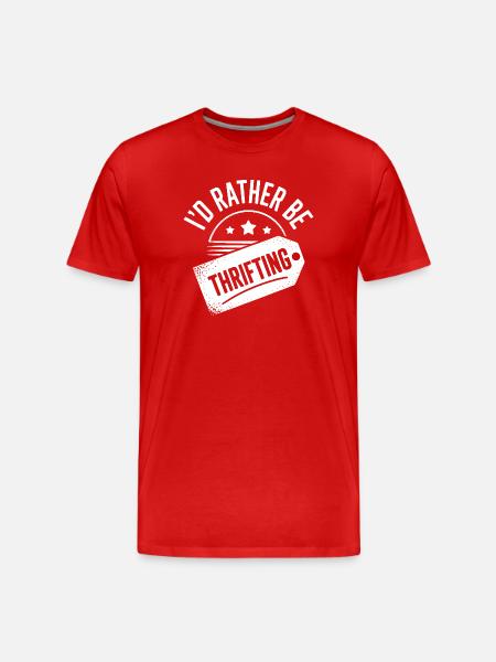 I'd Rather Be Thrifting - Men's Premium Organic T-Shirt - red