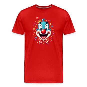 Karneval Clown Kostüm Fasching Fastnacht - Männer Premium Bio T-Shirt - Rot - Vorne - Damien (186cm)