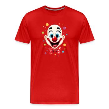 Déguisement de clown de carnaval Carnaval Carnaval - T-shirt bio Premium Homme - rouge - Devant - Damien (186cm)