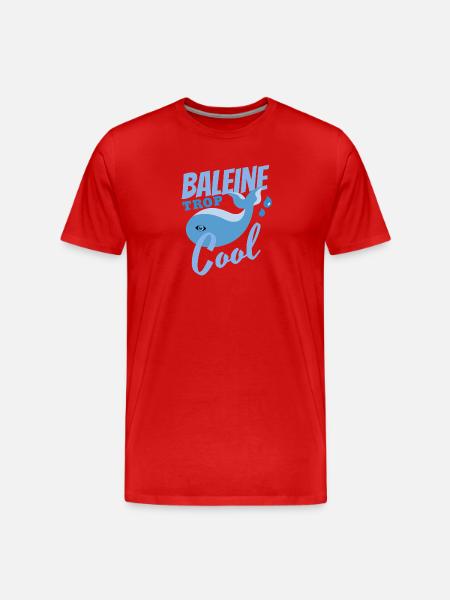 Whale too cool - Men's Premium Organic T-Shirt - red