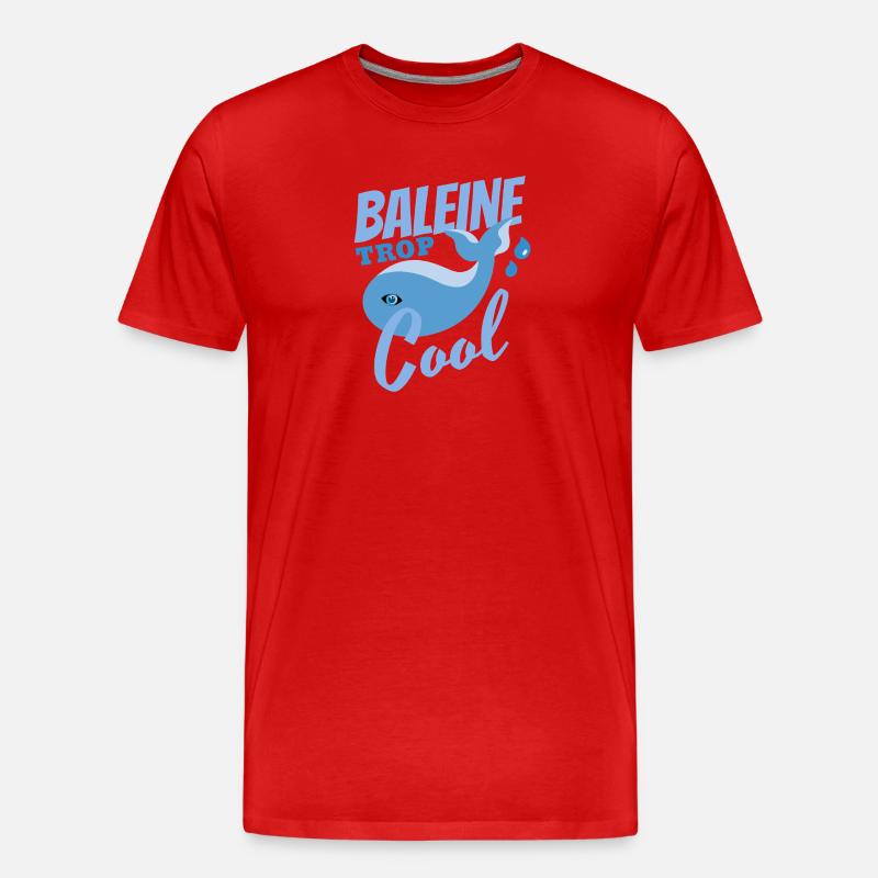 Wal zu cool - Männer Premium Bio T-Shirt - Rot