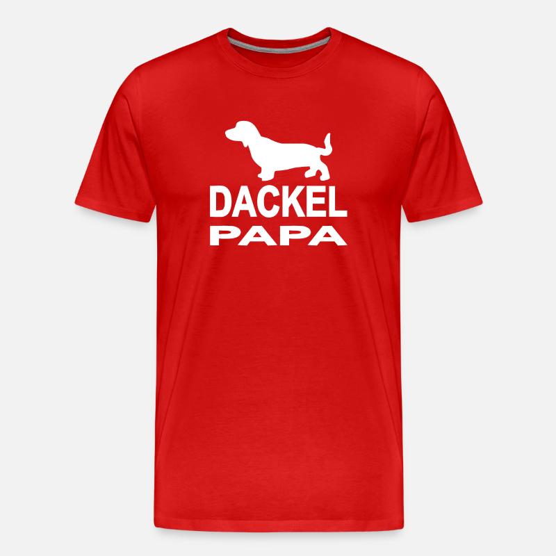 Dackel - Männer Premium Bio T-Shirt - Rot