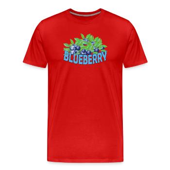 Myrtille - T-shirt bio Premium Homme - rouge - Devant - Damien (186cm)