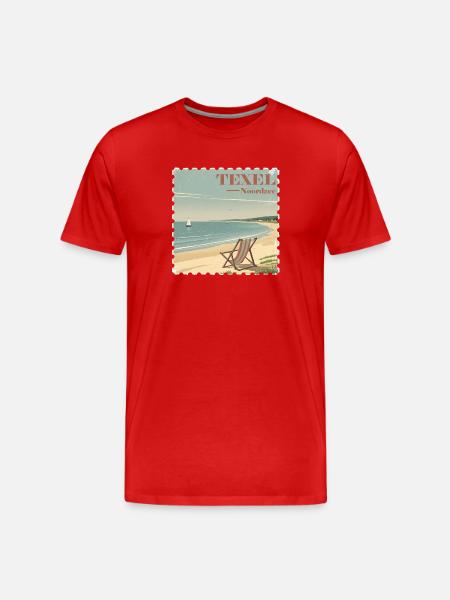 Texel Noordzee - Männer Premium Bio T-Shirt - Rot
