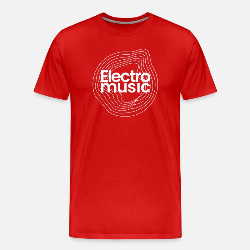 Elektromusik-Pulse-Logo - Männer Premium Bio T-Shirt - Rot