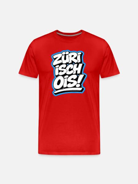 Zueri isch ois Graffiti - Männer Premium Bio T-Shirt - Rot