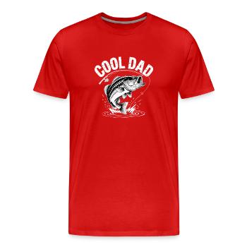 Coole Dad Angler - Männer Premium Bio T-Shirt - Rot - Vorne - Damien (186cm)