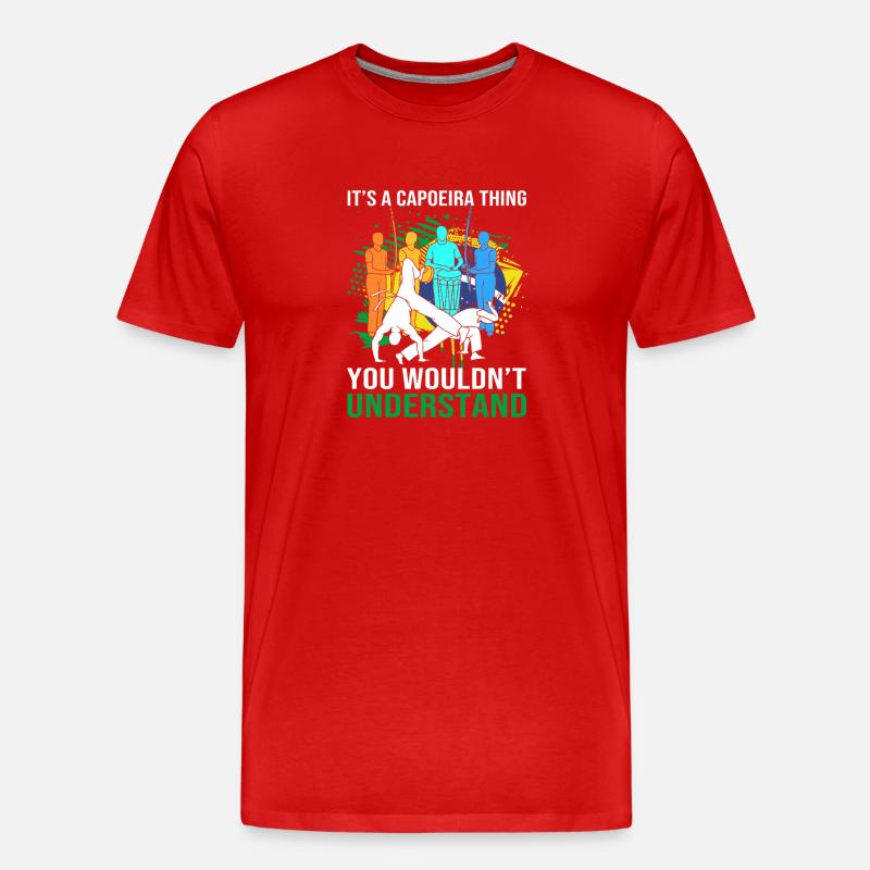Capoeira - Männer Premium Bio T-Shirt - Rot