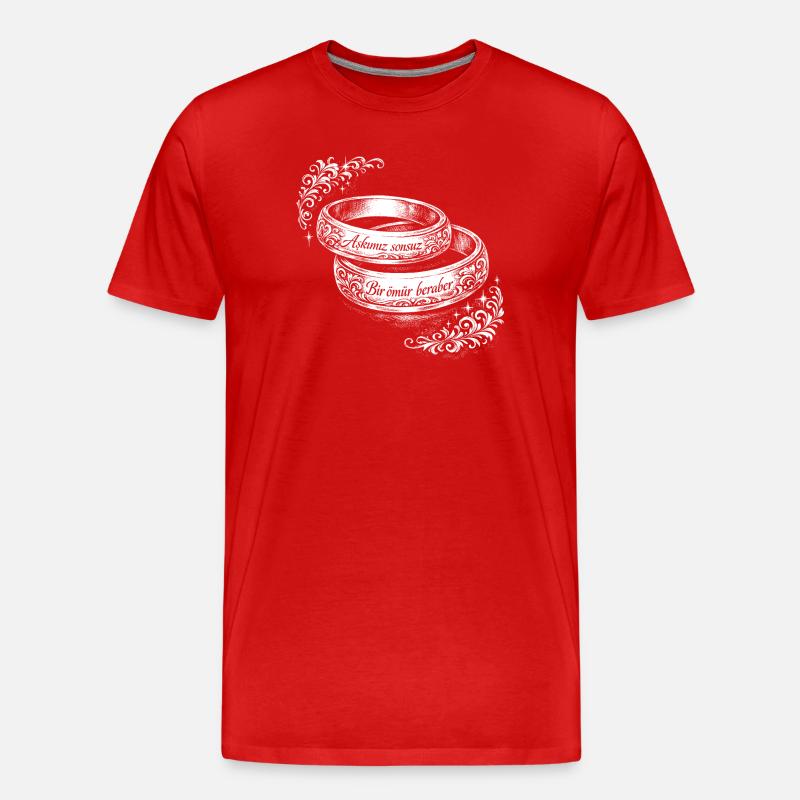 Düğün - Männer Premium Bio T-Shirt - Rot