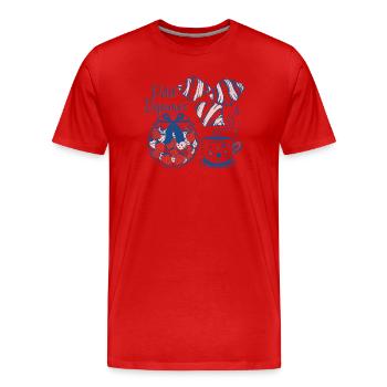 Petit Déjeuner Conception du petit-déjeuner - T-shirt bio Premium Homme - rouge - Devant - Damien (186cm)