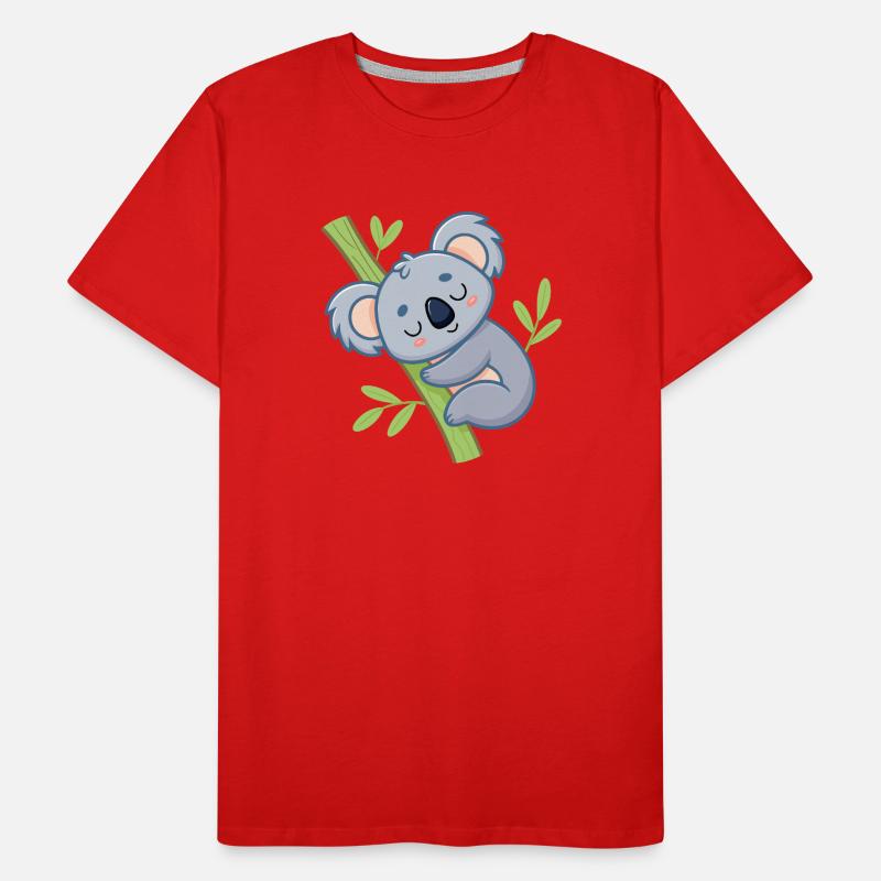Soft Branch Sleeper Koala Men's Premium Organic T-Shirt