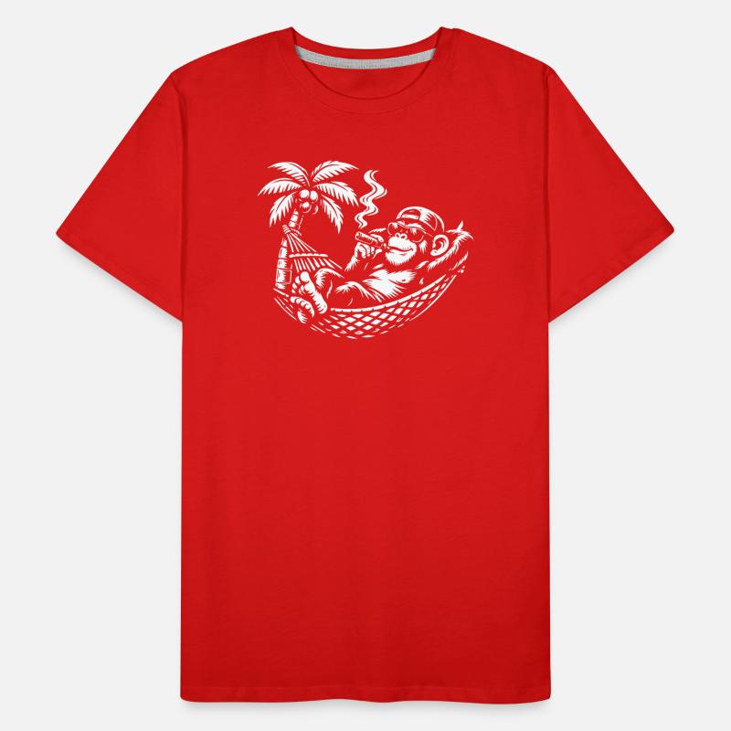 Chill Monkey Hammock Cigar Men's Premium Organic T-Shirt