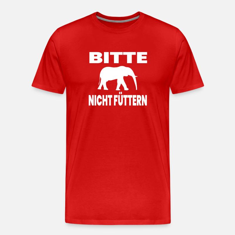 Elefant - Männer Premium Bio T-Shirt - Rot