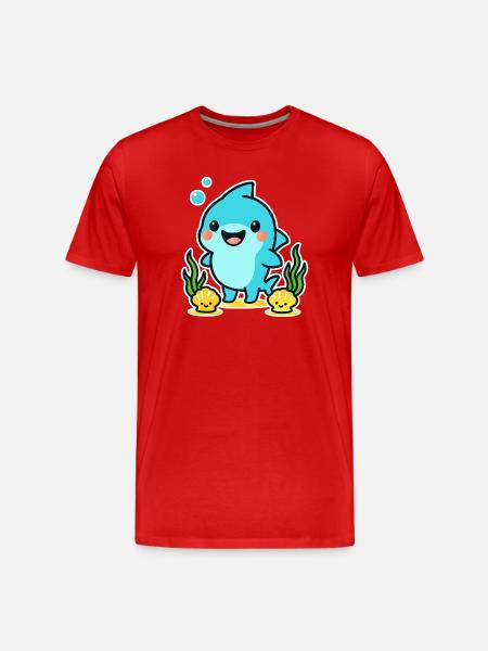 Dolphin Underwater Delight - Men's Premium Organic T-Shirt - red