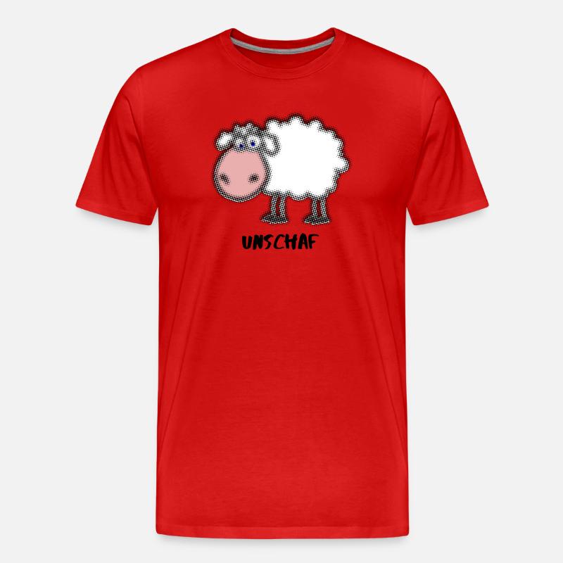 Unschaf - Männer Premium Bio T-Shirt - Rot