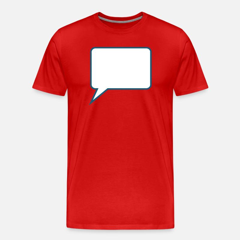 Sprechblase Comic selbst gestalten personalisieren - Männer Premium Bio T-Shirt - Rot
